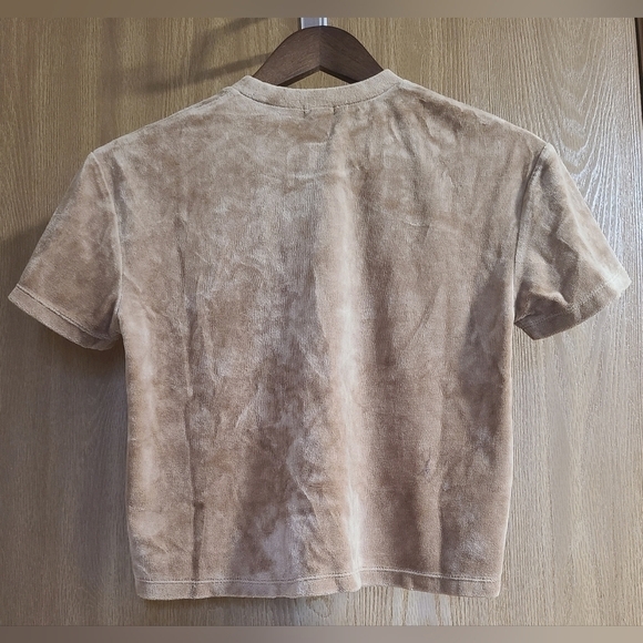 Monrow Velour Crew Tee Size Small - Picture 2 of 5